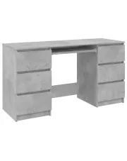Minimalistyczne duże biurko z szufladami beton - Sanmi w sklepie aosom.live