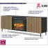 frezowana szafka rtv z kominkiem artisan Livorno 18X