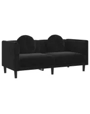 Czarna sofa 2-osobowa z poduszkami - FINO 4X w sklepie aosom.live