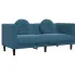 Sofa 2-osobowa z poduszkami niebieska - FINO 4X