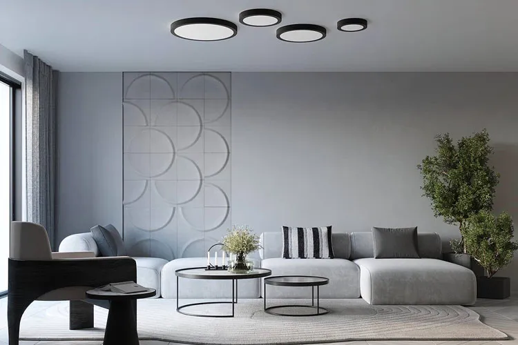 Biały okrągły plafon LED 60 cm A603-Liptos