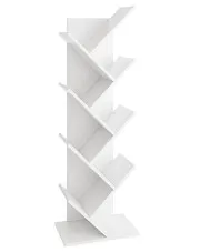 Biały geometryczny regał na książki - Karmes w sklepie aosom.live