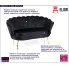 Czarna sofa welurowa dwuosobowa Avet