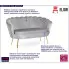 Szara welurowa sofa glamour Avet