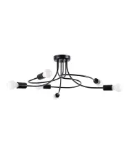 Czarna lampa sufitowa z wygiętymi ramionami loft - A636-Ewiltons w sklepie aosom.live