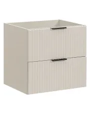 Beżowa wisząca szafka pod umywalkę 60 cm - Edar 3X w sklepie aosom.live