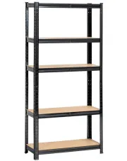 Czarny regał magazynowy 154 cm - Filove 3X w sklepie aosom.live