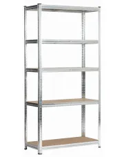 Metalowy srebrny regał 180 cm - Filove 4X w sklepie aosom.live