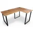 Narożne biurko na metalowych nogach 150x90x60 dąb craft złoty - Verdot