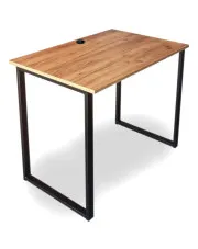 Minimalistyczne biurko na metalowych nogach 90x60 dąb craft złoty - Trilox w sklepie aosom.live