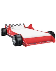 Czerwone łóżko dziecięce auto wyścigowe 90x200- Brusso w sklepie aosom.live