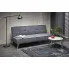Zdjęcie popielata rozkładana sofa wypoczynkowa glamour ZESTAW | aosom.live