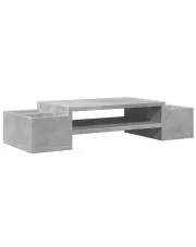 Nadstawka na biurko z podwójnymi przegródkami beton - Atenax w sklepie aosom.live