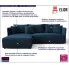 Sztruksowa sofa narożna z pojemnikiem Oreza