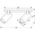 Wymiary lampy sufitowej regulowanej Z071-Egip