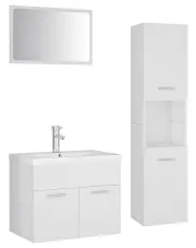 Podwieszane meble łazienkowe z umywalką 60 cm biały mat - Astron 4X w sklepie aosom.live