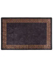 Nowoczesny czarny dywan 80x150 cm - Rutica 3X w sklepie aosom.live