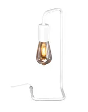 Biała industrialna lampka stołowa bez klosza - A732-Imerix w sklepie aosom.live