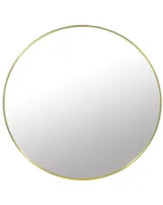Okrągłe lustro wiszące w złotej ramie 40 cm - Enno w sklepie aosom.live