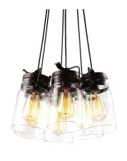 Nowoczesna lampa wisząca z 6 szklanymi kloszami - A782-Gambi w sklepie aosom.live