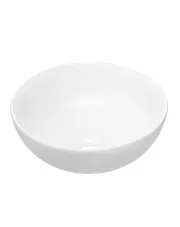 Biała okrągła ceramiczna umywalka łazienkowa - Palenisko w sklepie aosom.live