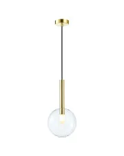 Złota lampa wisząca ze szklanym kloszem - K575-Kornel w sklepie aosom.live