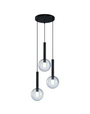 Czarna potrójna lampa wisząca - K577-Kornel w sklepie aosom.live