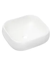 Biała nowoczesna umywalka ceramiczna na blat - Sinela w sklepie aosom.live