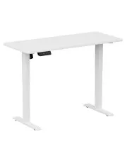 Białe elektryczne biurko regulowane z bankiem pamięci 140x60 cm - Klever 3X w sklepie aosom.live