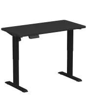 Czarne regulowane biurko stojące elektryczne 120 cm - Klever 4X w sklepie aosom.live