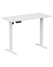 Białe regulowane biurko elektryczne 120 cm - Klever 4X w sklepie aosom.live