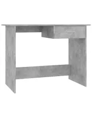 Loftowe biurko do pokoju w kolorze beton - Mirden w sklepie aosom.live