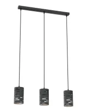 Czarna nowoczesna lampa wisząca z trzema kloszami - D147-Alpax w sklepie aosom.live