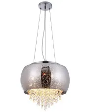 Szklana wisząca lampa z kryształkami - S002-Vallos w sklepie aosom.live