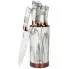 5 elementowy zestaw noży kuchennych biały marmur - Ibero 5X