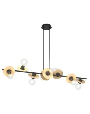 Nowoczesna lampa wisząca czarny + drewno  - D160-Sereni w sklepie aosom.live