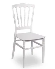 Białe krzesło do restauracji sztaplowane chiavari - Andor w sklepie aosom.live
