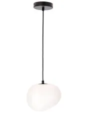 Loftowa czarna lampa wisząca z mlecznym kloszem 20 cm - D206-Bills w sklepie aosom.live