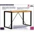 Zdjęcie stół industrialny Antors 3M 120 cm - mango | aosom.live