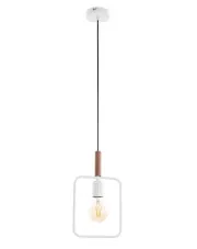 Biała pojedyncza lampa wisząca w stylu industrialnym - D222-Maxa w sklepie aosom.live