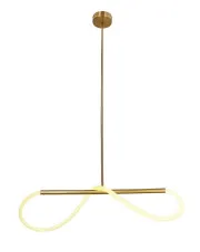 Złota modernistyczna lampa wisząca LED 80 cm - D252-Kadion w sklepie aosom.live