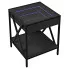 Czarny stolik kawowy z diodami LED - Forset