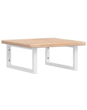 Naturalne drewno półka białe uchwyty 50x50 - Bafo w sklepie aosom.live