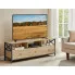 Salon z wykorzystaniem szafki pod TV loft Owia dąb sonoma