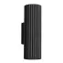 Czarny nowoczesny karbowany kinkiet metalowy - D288-Melson
