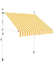 Zadaszenie tarasowe w pomarańczowo-białe pasy - Riki w sklepie aosom.live