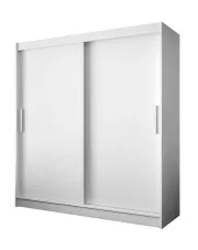 Biała minimalistyczna szafa przesuwna - Kaliope 3X w sklepie aosom.live