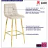Beżowy tapicerowany hoker glamour Chefer 3X