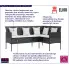 Lumbra czarna sofa ogrodowa