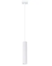 Biała nowoczesna lampa wisząca karbowana - D296-Melson w sklepie aosom.live